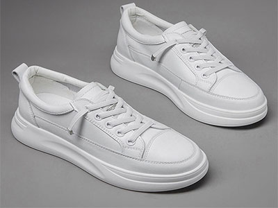 波尔西斯新款女小白鞋厚底休闲运动低帮板鞋 