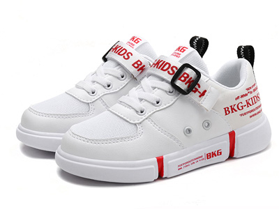 BKG2019春季新款网面透气红色童鞋板鞋
