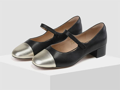伊度玛丽珍复古单鞋2023秋季新款一字式扣带中跟女鞋